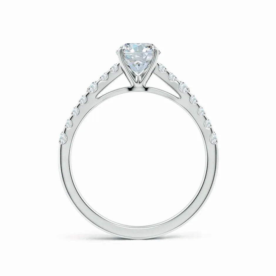 Lab-Grown Solitaire Oval Diamond Engagement Ring