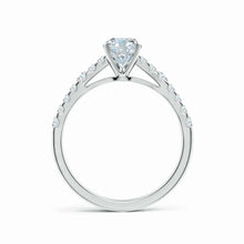 Lab-Grown Solitaire Oval Diamond Engagement Ring