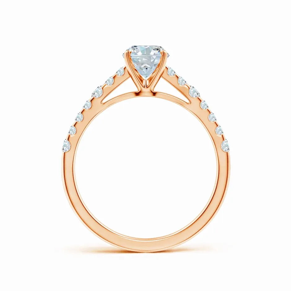 Lab-Grown Solitaire Oval Diamond Engagement Ring