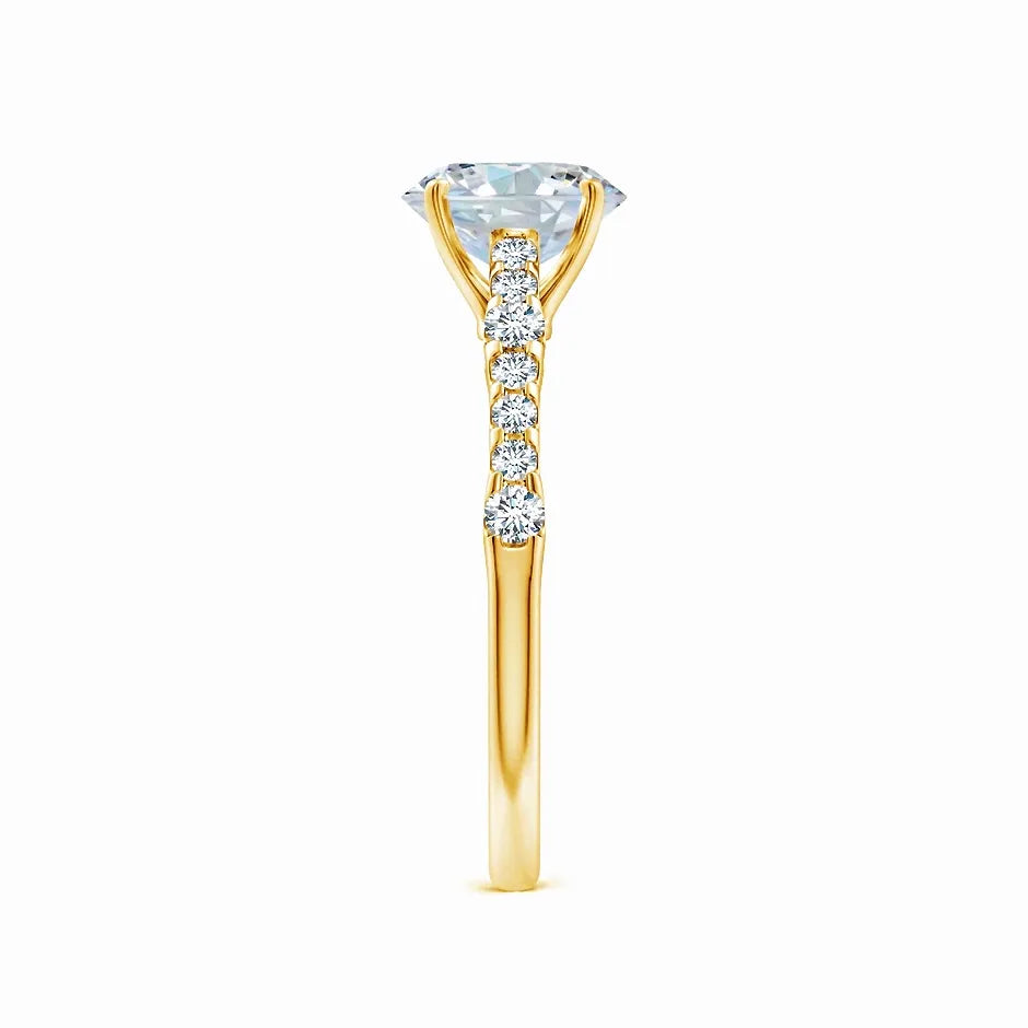Lab-Grown Solitaire Oval Diamond Engagement Ring