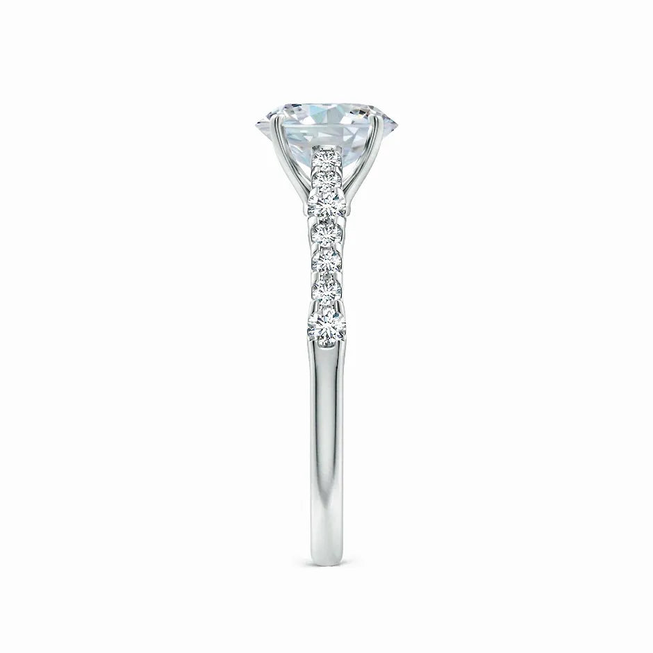 Lab-Grown Solitaire Oval Diamond Engagement Ring