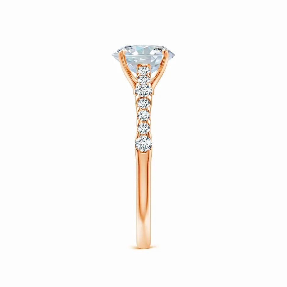 Lab-Grown Solitaire Oval Diamond Engagement Ring