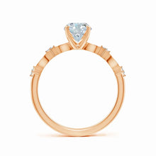 Oval Lab-Grown Diamond Engagement Ring with Marquise Motifs
