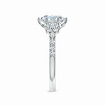 Load image into Gallery viewer, Oval Lab-Grown Diamond Engagement Ring with Marquise Motifs
