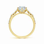 Load image into Gallery viewer, Lab-Grown Oval Diamond Side Stone Engagement Ring with Accents
