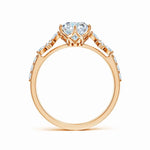 Load image into Gallery viewer, Lab-Grown Oval Diamond Side Stone Engagement Ring with Accents
