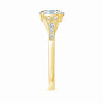 Load image into Gallery viewer, Lab-Grown Aeon Vintage Inspired Oval Diamond Solitaire Engagement Ring with Milgrain
