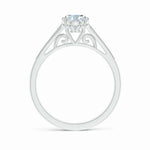 Load image into Gallery viewer, Lab-Grown Aeon Vintage Inspired Oval Diamond Solitaire Engagement Ring with Milgrain
