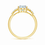 Load image into Gallery viewer, Lab-Grown Solitaire Oval Diamond Criss Cross Ring with Diamonds

