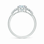 Load image into Gallery viewer, Lab-Grown Solitaire Oval Diamond Criss Cross Ring with Diamonds
