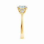 Load image into Gallery viewer, Lab-Grown Oval Diamond Side Stone Engagement Ring with Diamonds
