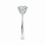 Load image into Gallery viewer, Lab-Grown Oval Diamond Side Stone Engagement Ring with Diamonds
