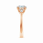 Load image into Gallery viewer, Lab-Grown Oval Diamond Side Stone Engagement Ring with Diamonds
