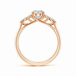 Load image into Gallery viewer, Lab-Grown Oval Diamond Side Stone Engagement Ring with Diamonds
