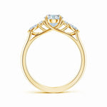 Load image into Gallery viewer, Lab-Grown Oval Diamond Side Stone Engagement Ring with Diamonds
