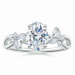 Load image into Gallery viewer, Lab-Grown Oval Diamond Butterfly Engagement Ring
