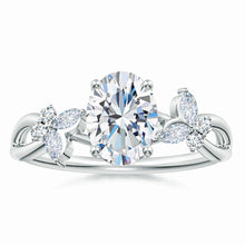 Lab-Grown Oval Diamond Butterfly Engagement Ring