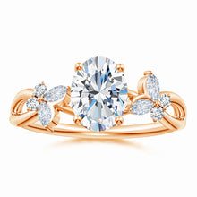 Lab-Grown Oval Diamond Butterfly Engagement Ring