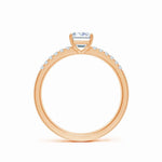 Load image into Gallery viewer, Lab-Grown Emerald-Cut Diamond Engagement Ring with Lab Diamond Accents
