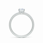 Load image into Gallery viewer, Lab-Grown Emerald-Cut Diamond Engagement Ring with Lab Diamond Accents
