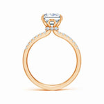 Load image into Gallery viewer, Lab-Grown Emerald-Cut Diamond Hidden Halo Engagement Ring
