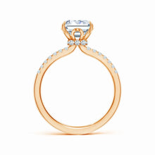 Lab-Grown Emerald-Cut Diamond Hidden Halo Engagement Ring