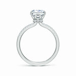 Load image into Gallery viewer, Lab-Grown Emerald-Cut Diamond Hidden Halo Engagement Ring
