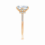 Load image into Gallery viewer, Lab-Grown Emerald-Cut Diamond Hidden Halo Engagement Ring
