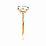 Load image into Gallery viewer, Lab-Grown Emerald-Cut Diamond Hidden Halo Engagement Ring
