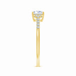 Load image into Gallery viewer, Lab-Grown East-West Emerald-Cut Diamond Side Stone Engagement Ring
