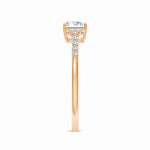 Load image into Gallery viewer, Lab-Grown East-West Emerald-Cut Diamond Side Stone Engagement Ring
