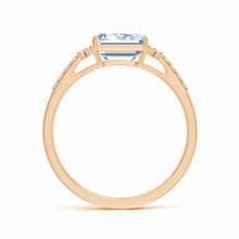 Lab-Grown East-West Emerald-Cut Diamond Side Stone Engagement Ring