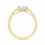 Load image into Gallery viewer, Lab-Grown East-West Emerald-Cut Diamond Side Stone Engagement Ring
