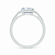Lab-Grown East-West Emerald-Cut Diamond Side Stone Engagement Ring