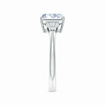 Load image into Gallery viewer, Lab-Grown Emerald-Cut and Twin Tapered Baguette Diamond Side Stone Engagement Ring

