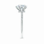 Load image into Gallery viewer, Lab-Grown Pear Shape Diamond Hidden Halo Engagement Ring

