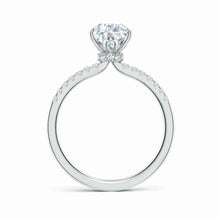 Lab-Grown Pear Shape Diamond Hidden Halo Engagement Ring