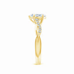 Load image into Gallery viewer, Lab-Grown Pear-Shaped Diamond Twisted Shank Engagement Ring
