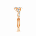 Load image into Gallery viewer, Lab-Grown Pear-Shaped Diamond Twisted Shank Engagement Ring
