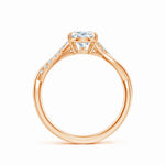 Load image into Gallery viewer, Lab-Grown Pear-Shaped Diamond Twisted Shank Engagement Ring
