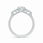 Load image into Gallery viewer, Lab-Grown Pear Shape Diamond Side Stone Engagement Ring with Diamonds
