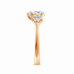 Load image into Gallery viewer, Lab-Grown Pear Shape Diamond Side Stone Engagement Ring with Diamonds
