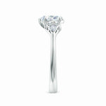 Load image into Gallery viewer, Lab-Grown Pear Shape Diamond Side Stone Engagement Ring with Diamonds
