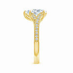 Load image into Gallery viewer, Lab-Grown Vintage Inspired Pear Diamond Split Shank Engagement Ring
