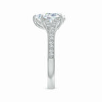 Load image into Gallery viewer, Lab-Grown Vintage Inspired Pear Diamond Split Shank Engagement Ring
