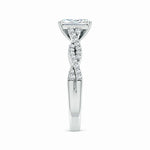 Load image into Gallery viewer, Lab-Grown Peg Head Radiant-Cut Diamond Twist Shank Engagement Ring
