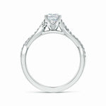 Load image into Gallery viewer, Lab-Grown Peg Head Radiant-Cut Diamond Twist Shank Engagement Ring
