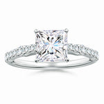 Load image into Gallery viewer, Lab-Grown Solitaire Princess Cut Diamond Engagement Ring
