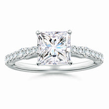 Lab-Grown Solitaire Princess Cut Diamond Engagement Ring