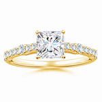 Load image into Gallery viewer, Lab-Grown Solitaire Princess Cut Diamond Engagement Ring
